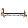 vidaXL Bed Frame without Mattress Black Metal 120x200 cm