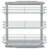 vidaXL 3-Tier Pull-out Kitchen Wire Basket Silver 47x35x56 cm