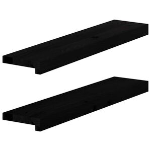 vidaXL Window Sills 2 pcs&nbsp;Brown Black 70x15x2 cm Solid Wood Oak