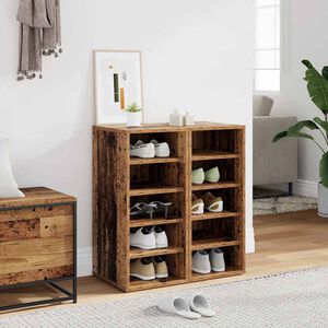 vidaXL Shoe Cabinet 32 x 35 x 70 cm Old Wood