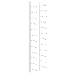 vidaXL Wall Mounted Wine Rack for 24 Bottles White Iron