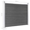 vidaXL Fence Panel Set WPC 353x146 cm Black