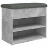 vidaXL Shoe Bench Concrete Grey 62x32x50 cm Engineered Wood
