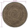 vidaXL Handmade Rug Jute Black and Natural 150 cm