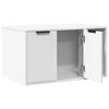 vidaXL Cat Litter Box Enclosure White 80x50x45 cm Engineered Wood