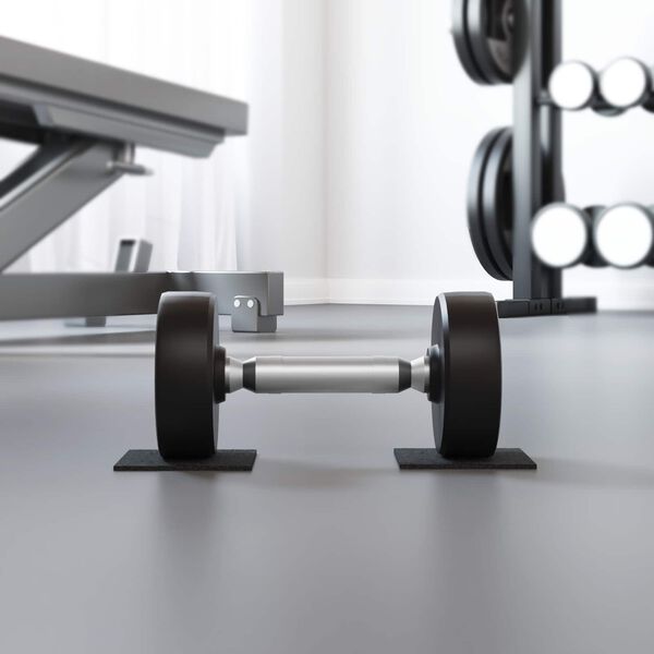 vidaXL Rubber Pad Black Rubber