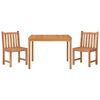 vidaXL 3 Piece Garden Dining Set Solid Wood Teak