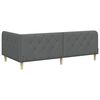 vidaXL Corner Bed Frame with Headboard Dark Grey 90 x 190 cm Fabric