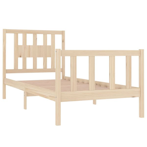 vidaXL Bed Frame without Mattress Solid Wood 90x190 cm Single Single