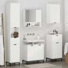 vidaXL Bathroom Furniture Set with Drawer White Engineered wood, Metal