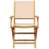 vidaXL Garden Chairs 2 pcs Beige Solid Wood Acacia and Fabric