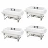 vidaXL 4 Piece Chafing Dish Set Stainless Steel