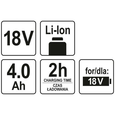 YATO Li-Ion Battery 4.0Ah 18V