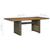 vidaXL Garden Table Brown Poly Rattan and Solid Acacia Wood