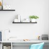 vidaXL Floating Wall Shelf High Gloss Grey 80x23.5x3.8 cm MDF