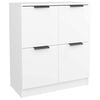 vidaXL Sideboard | White | Engineered wood | Compact | Sideboard | Rectangular