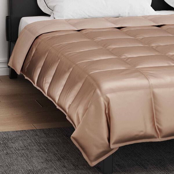 vidaXL Full Year Duvet Gold 240 x 200 cm Satin and Microfiber
