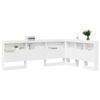 vidaXL Storage Headboard with Shelf White 120 cm Engineered Wood