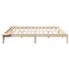 vidaXL Bed Frame Natural 180 x 200 cm Solid Pine Wood
