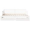 vidaXL Daybed with Trundle and Drawers without Mattress White 90x200 cm