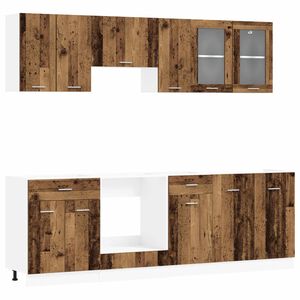 vidaXL Kitchen Unit Lyon 8 pcs Engineered Wood