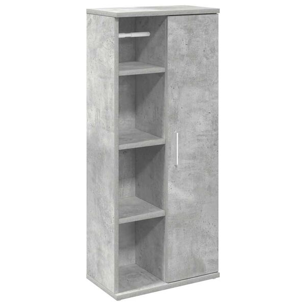 vidaXL Bathroom Cabinet with Roll Holder Concrete Grey 39x22x90 cm
