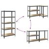 vidaXL 5-Layer Storage Shelves 2 pcs Anthracite Steel&Engineered Wood