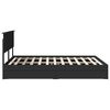 vidaXL Storage Bed with Headboard Black 150 x 200 cm Engineered Wood