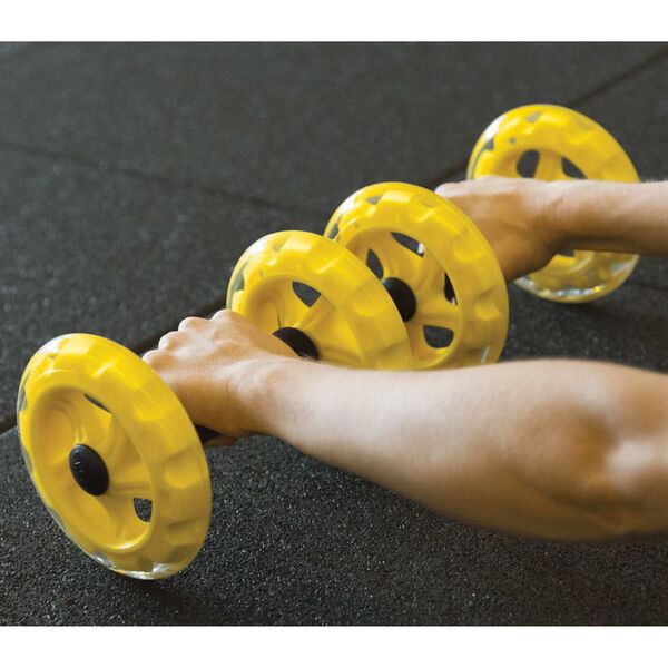 SKLZ Ab Trainer Core Wheels Yellow and Black