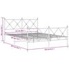 vidaXL Metal Bed Frame without Mattress with Footboard Black 150x200cm