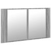 vidaXL LED Bathroom Mirror Cabinet Grey Sonoma 80x12x45 cm Acrylic