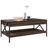 vidaXL Coffee Table with Infinity LED Brown Oak 90x50x38 cm