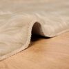 vidaXL Faux Sheepskin Rug Tafalla Beige 120 x 120 cm Polyester