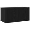 vidaXL TV Cabinet Set Wall-mounted 3 pcs Black Oak Engineered Wood