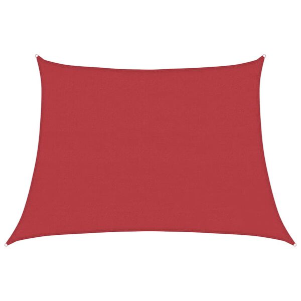 vidaXL Sunshade Sail 160 g/m&sup2; Red 4/5x3 m HDPE