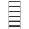 vidaXL Bookcase 6-Tier 80 x 30 x 188 cm Engineered wood Black Oak