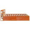 vidaXL Bed Frame with Headboard Wax Brown 150x200 cm King Size Solid Wood Pine