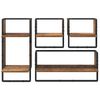 vidaXL Wall Shelf Set 4 pcs Old Wood 65 x 25 x 30 cm Engineered Wood