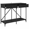 vidaXL Console Table Black Oak 100 x 39 x 78.5 cm Engineered Wood
