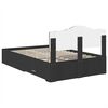vidaXL Bed Frame with Headboard Black 120 x 200 cm Engineered Wood