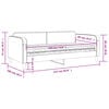 vidaXL Daybed with Mattress Light Grey 90x190 cm Fabric