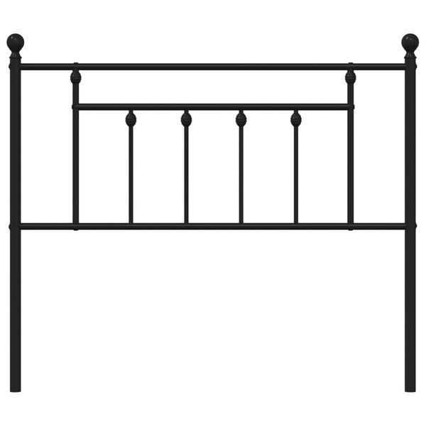 vidaXL Metal Replace Headboard Black 107 cm