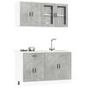 vidaXL 4 Piece Kitchen Cabinet Set Porto Concrete Grey Engineered Wood