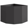 vidaXL Corner Planter Black 60 x 60 x 50 cm Steel