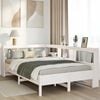 vidaXL Bookcase Bed without Mattress White 120x190 cm Solid Wood Pine