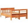 vidaXL Bed Frame without Mattress Wax Brown 120x200 cm Solid Wood Pine