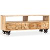 vidaXL TV Cabinet Solid Mango Wood 120x30x48 cm