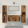 vidaXL 4 Piece Bathroom Furniture Set Old Wood Engineered Wood