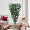 vidaXL Upside-down Artificial Pre-lit Christmas Tree with Ball Set PVC
