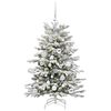 vidaXL Artificial Hinged Christmas Tree White 120 cm PE and PVC